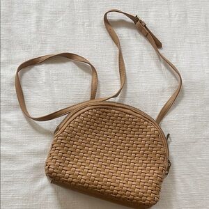 Anthropologie Woven Brown Crossbody Bag